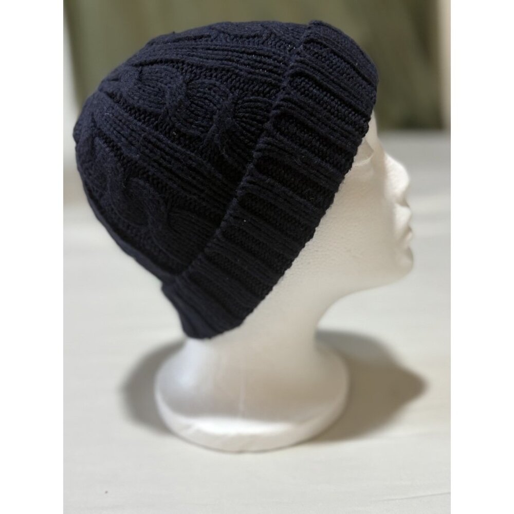Uniqlo Winter Hat Boy/Girl Blue Ribbed Stretch Heat-Tech Knit Beanie, One size - Picture 4 of 12